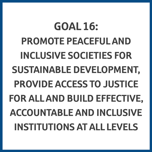 Les 17 objectifs de développement durable des Nations Unies – Nr.16